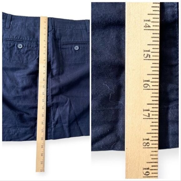 NWT GAP Utility  Mini Skirt, Blue, Size 12 Tall, Linen/Cotton blend - Picture 9 of 10